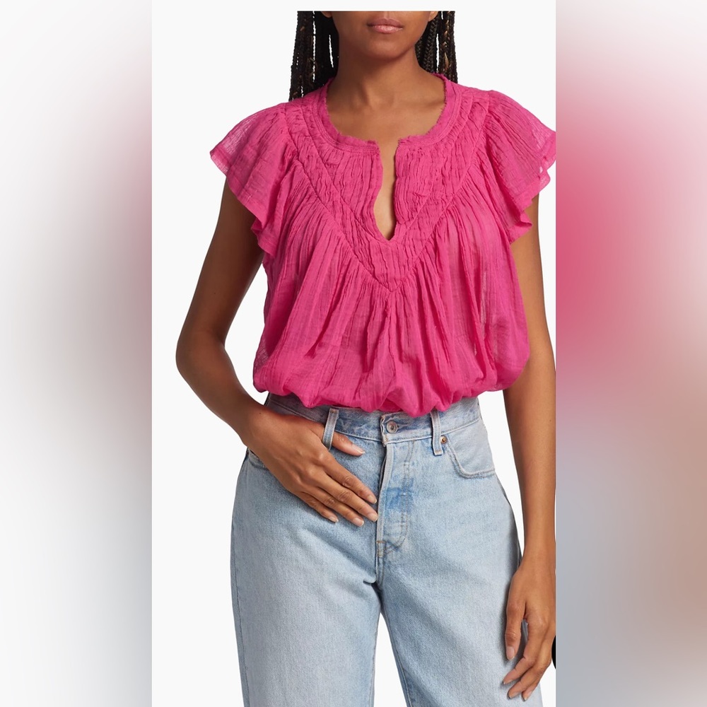 NWT Free People Padma Short Sleeve Shirt size M